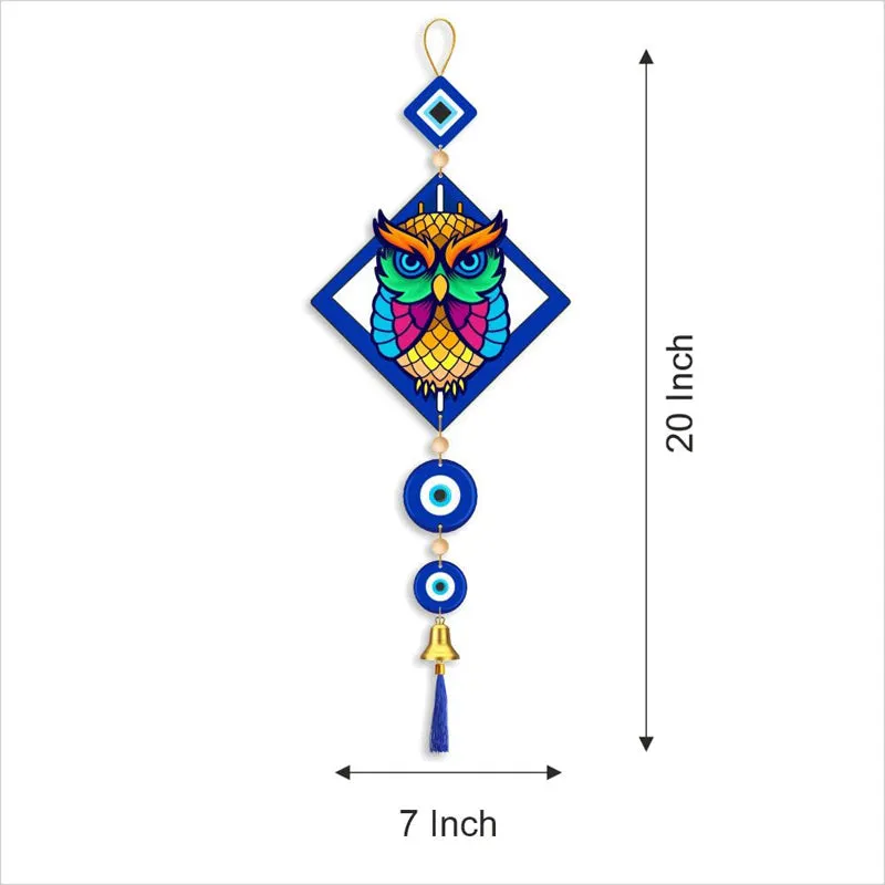Owl Nazar Polyester & MDF Wall Hanging media 5