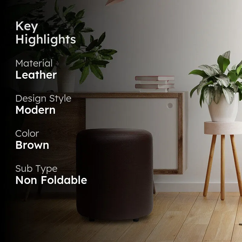 Elviro Plushio Ottoman - Brown media 2