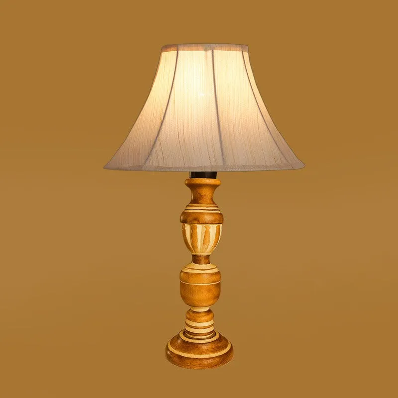Zenrae Kyro Wooden Table Lamp - OffWhite media 6