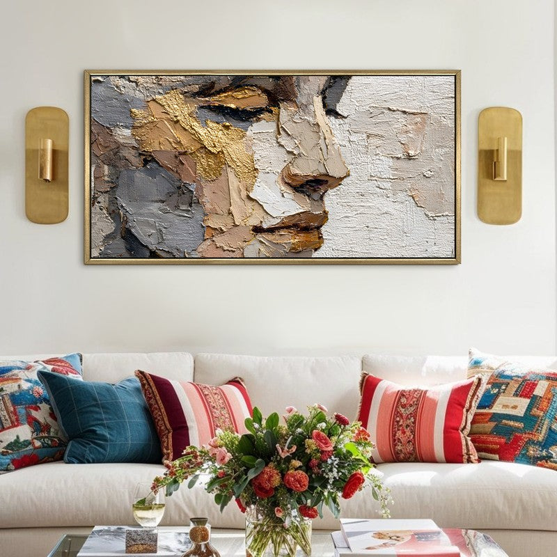 Lunar Profile Canvas Wall Art