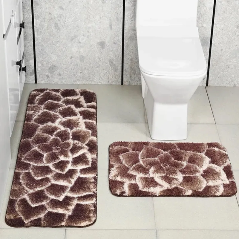Saral Home Petal Anti-Skid Bathmat - Two Piece Set media 1