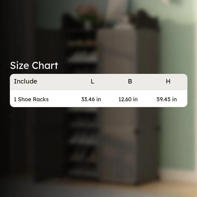 Everyday Grey Plastic & Metal Shoe Racks media 8