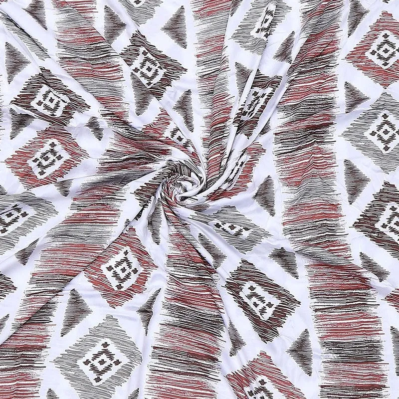 Monte Carlo Mazecraft Geometric Polyester Duvet Covers (Brown) - 210 GSM media 6