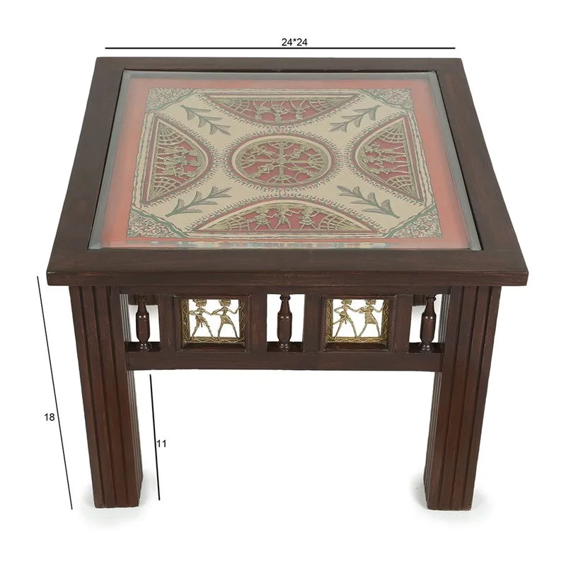 Zudra Teak Wood Side Table media 7