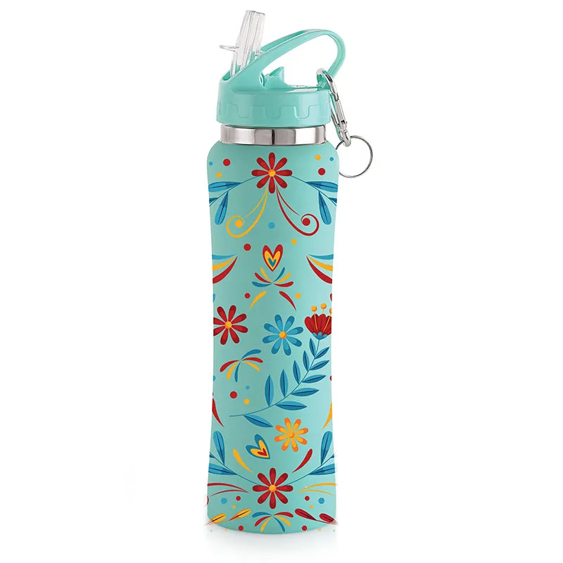 Stella Flora Sipper Water Bottle (Aqua Blue) - 750 mL media 1