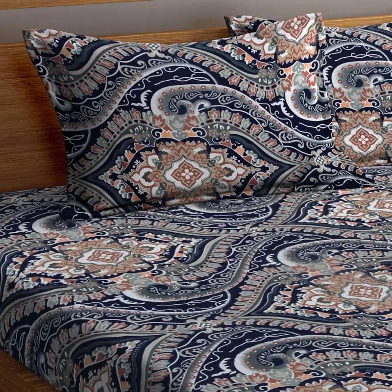 Nightfall Narcissus Microfiber Bedsheet - 300 GSM media 5