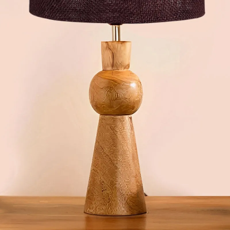 Angler Jute Wooden Table Lamp - Brown media 3
