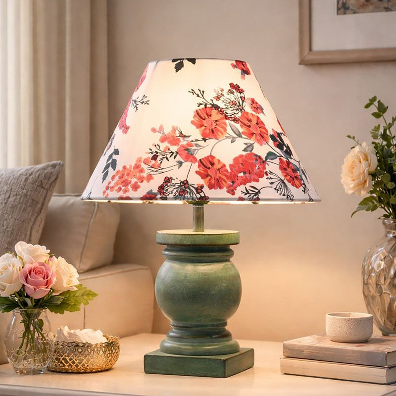 PetalCanvas Wooden Table Lamp