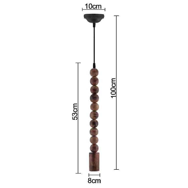 Savage Beaded Wooden Ceiling Lamp media 6