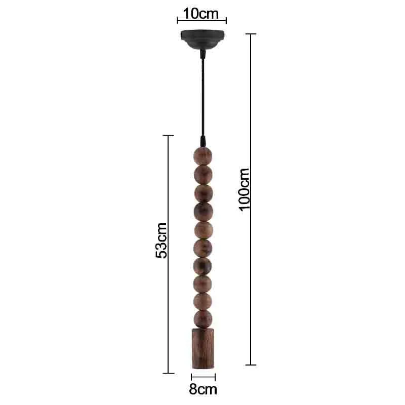 Savage Beaded Wooden Ceiling Lamp media 6