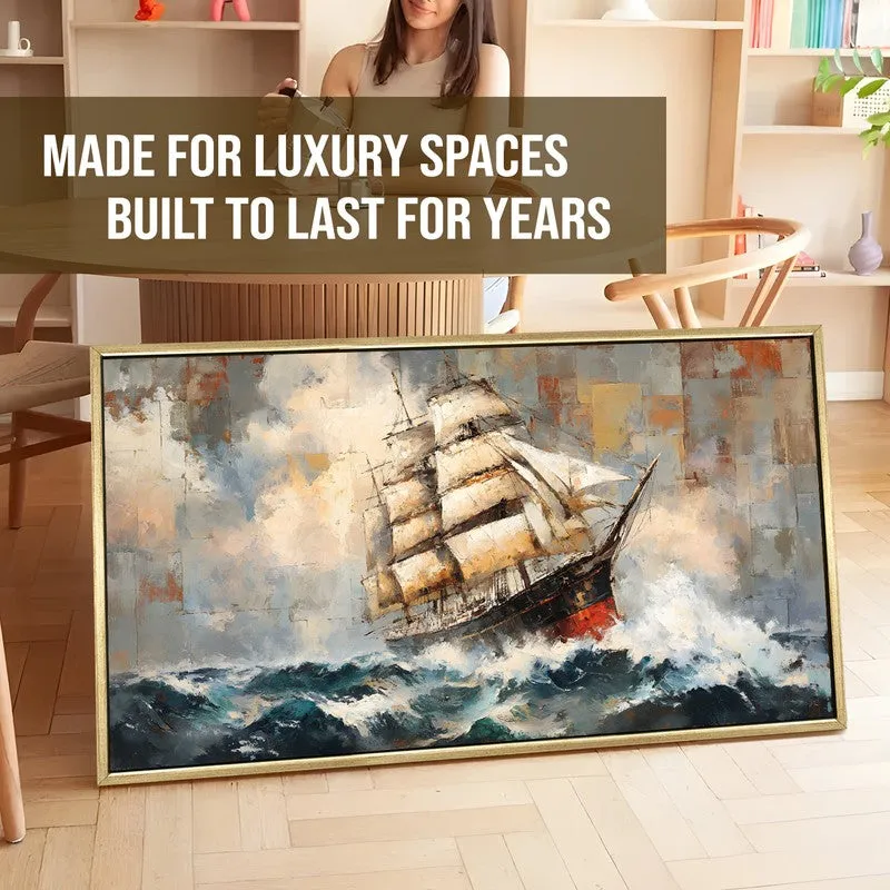 Rolling Waves Canvas Wall Painting With Frame media 5