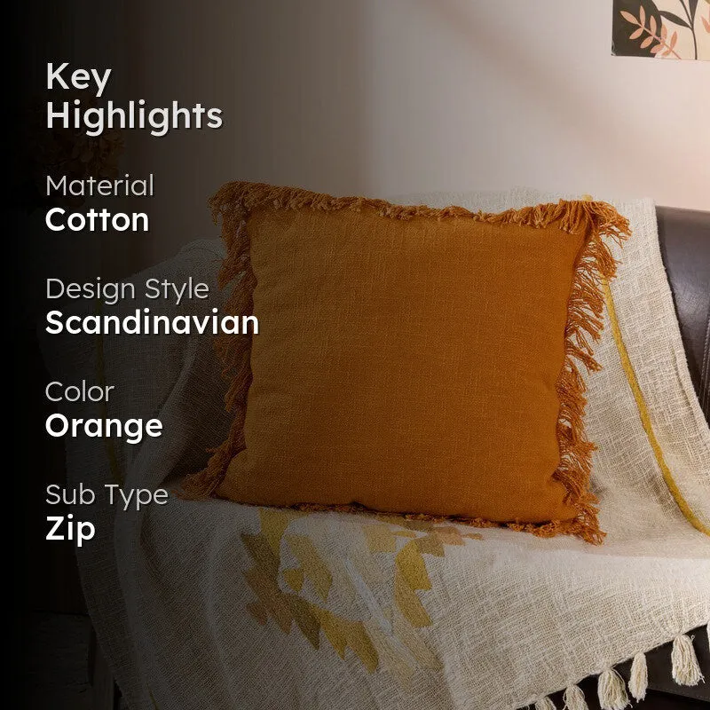 Fringes Elegance Cotton Cushion media 2