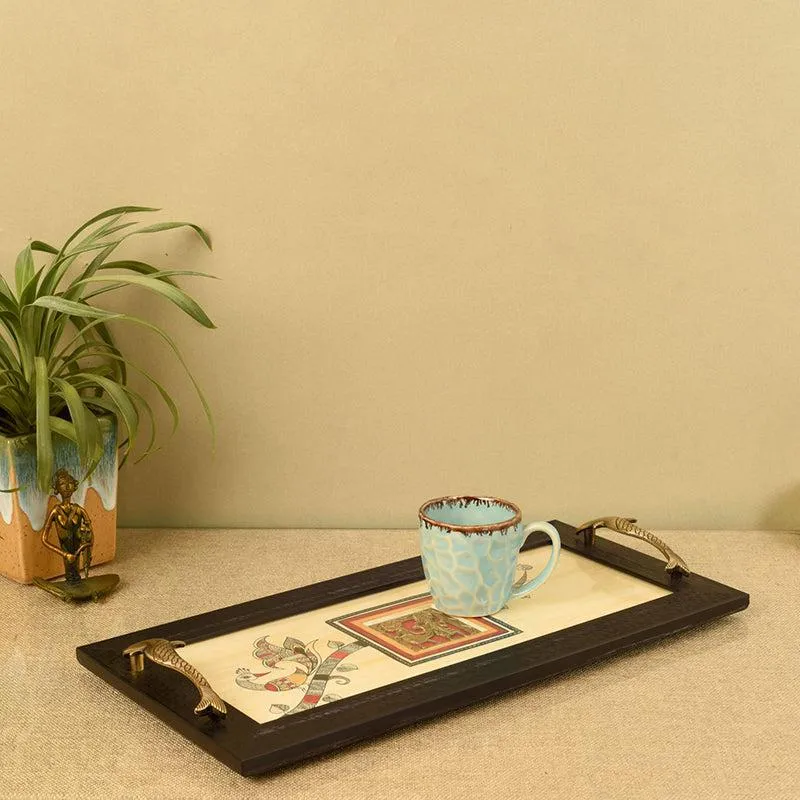 Kunala Wood & Metal Serving Tray media 4