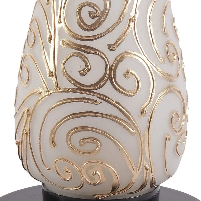 Spledra Glass Table Lamp With Wooden Base - Multicolor media 7