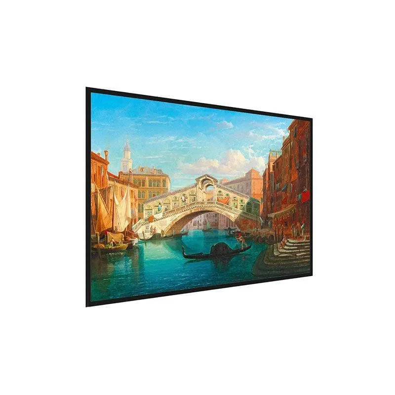 The Rialto Bridge Canvas Wall Painting - Black Frame media 3