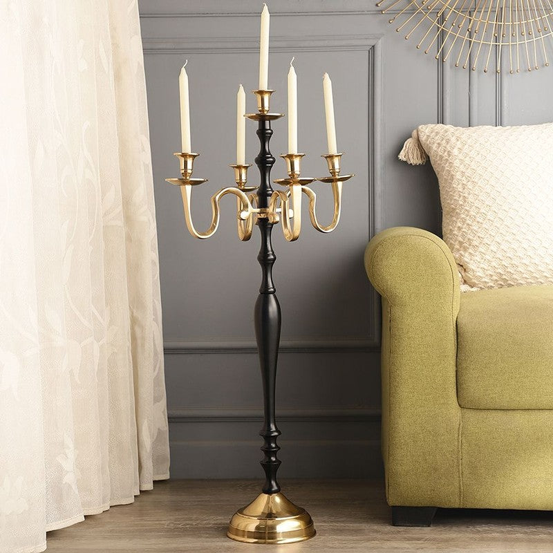 Tree of Life Candle Holder - Black,Gold