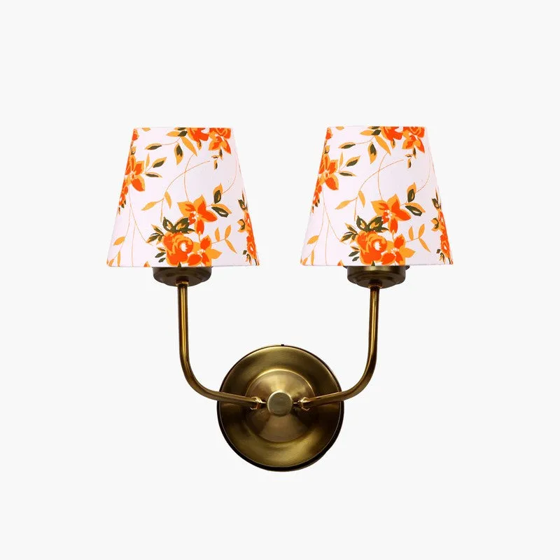 Floranira Fleur Duo Cone Metal Wall Lamp - White,Orange media 5