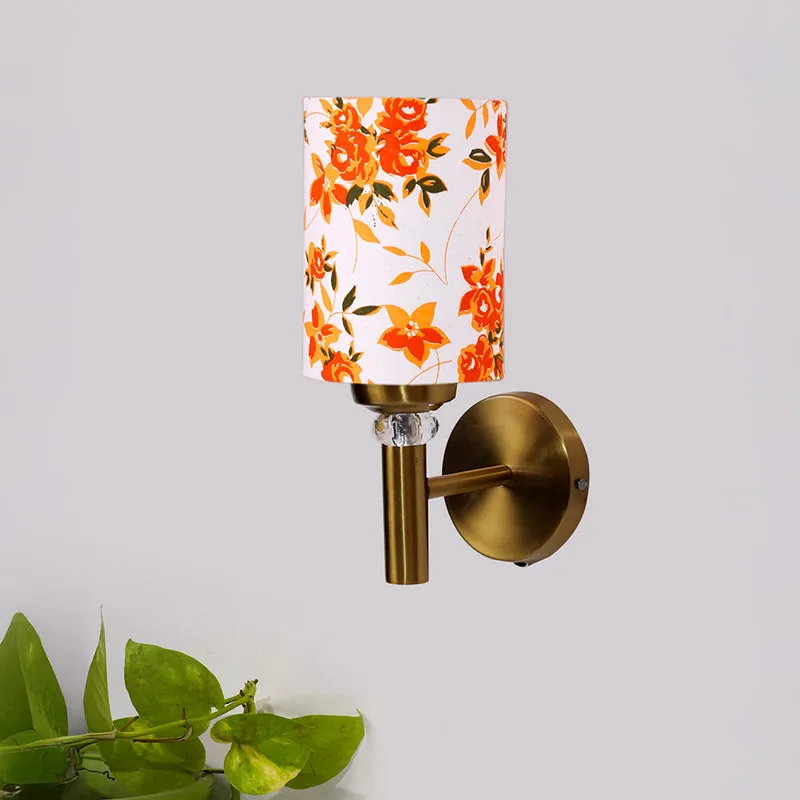 Garden Lights Cylindrical Steel & Cotton Wall Lamp - Orange media 3