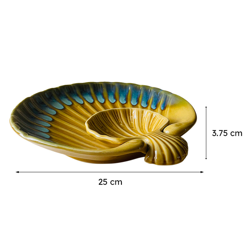 Ocean Glaze Ceramic Chip & Dip Platter media 8