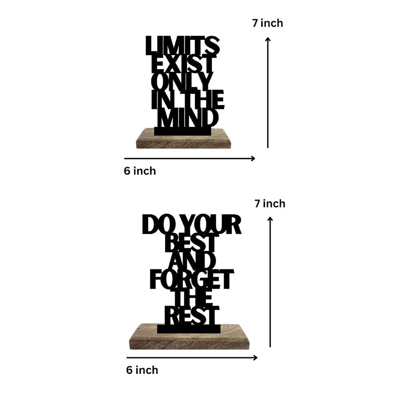 Optimal Mindset Boundless Efforts Typography Showpiece - Set Of Two media 7