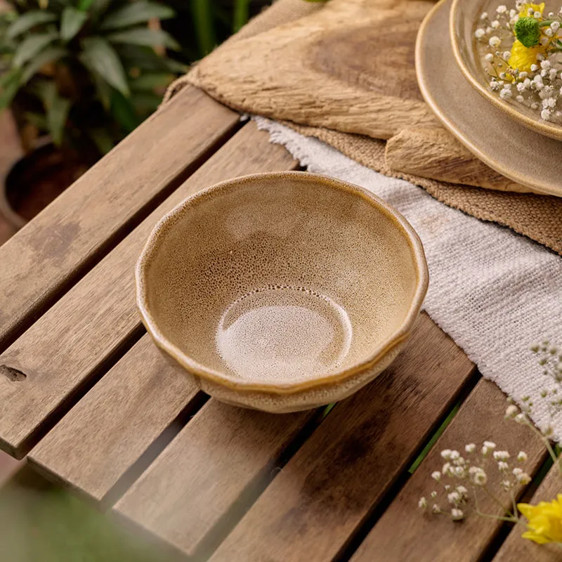 Cüraa By YFL Home Rustic Facet & Flow Serving Bowl - 450 mL media 6