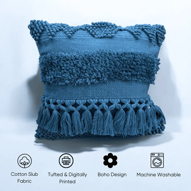 Squish-A-Lot Tufted Cushion Cover (Blue) - Set Of Three media 3