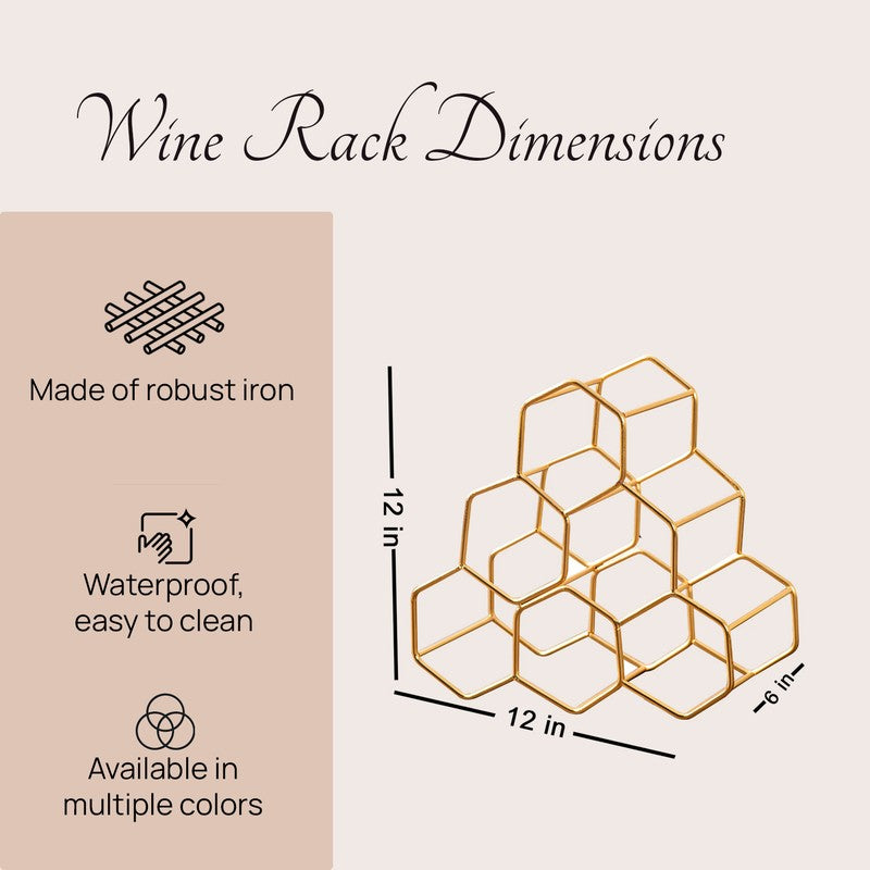 Hexa Nexa Wine Rack - Gold media 7