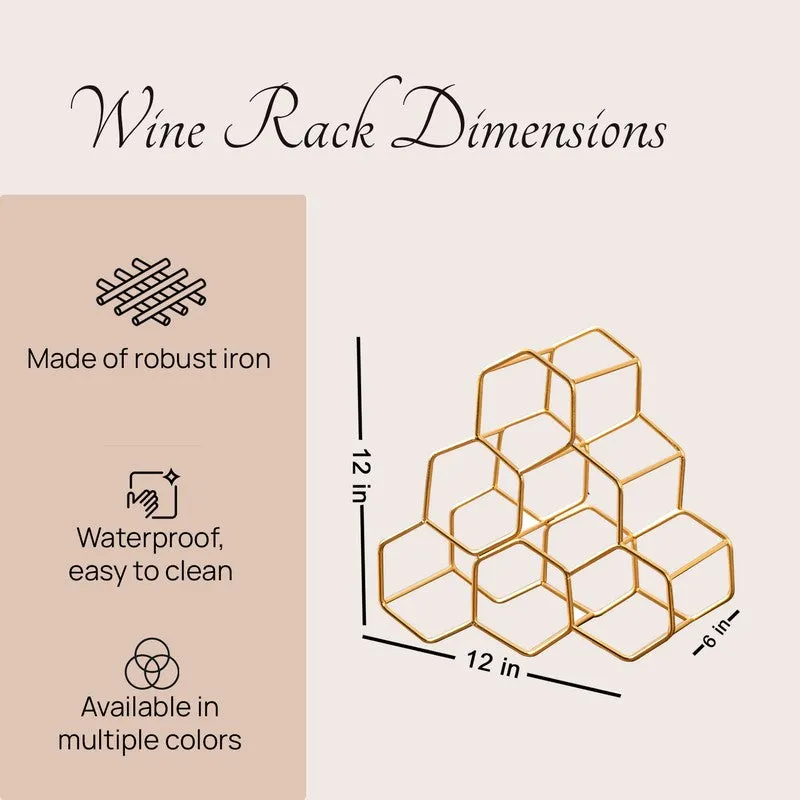Hexa Nexa Wine Rack - Gold media 7