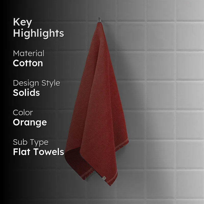 Gamchha Terry Cotton Bath Towel - Red media 2