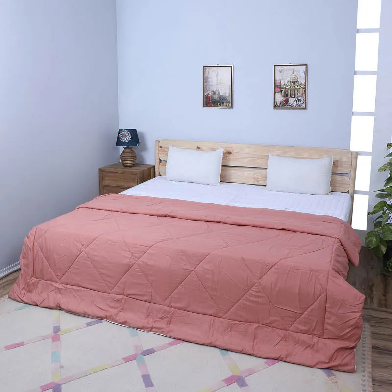 Adova Reversible Microfiber Comforter (Pink & Peach) - 120 GSM media 1