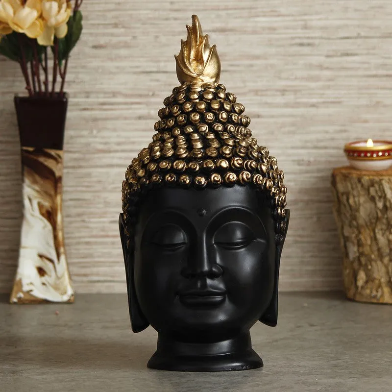 Tranquil Buddha Idol - Black media 3