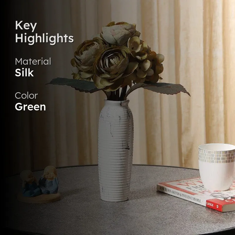 Faux Peonia Floral Bunch - Green media 2
