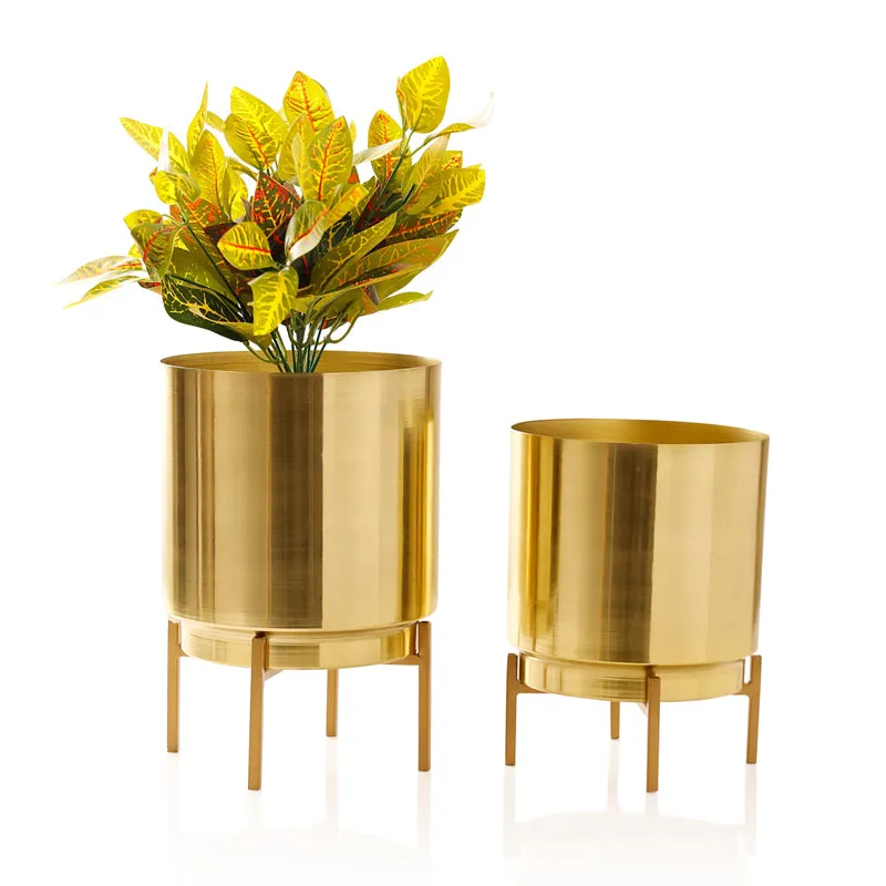 Vida Ember Planter (Gold) - Set Of Two media 5
