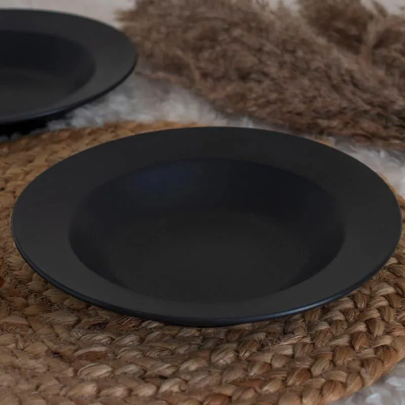 Rubeena Black Pasta Plate - Set Of Two media 1