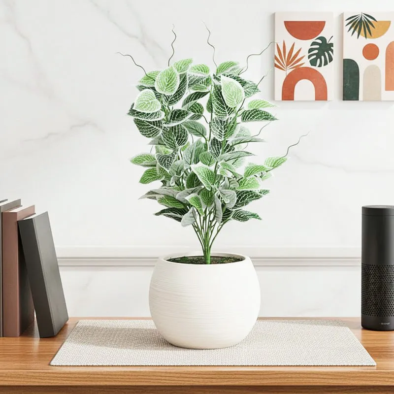 Leafy Reverie Artificial Plant With Black Plastic Pot media 1