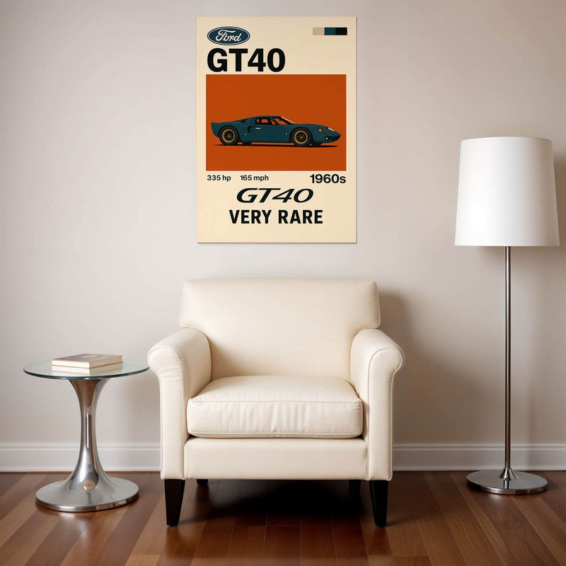 Ford GT40 Legend Wall Poster