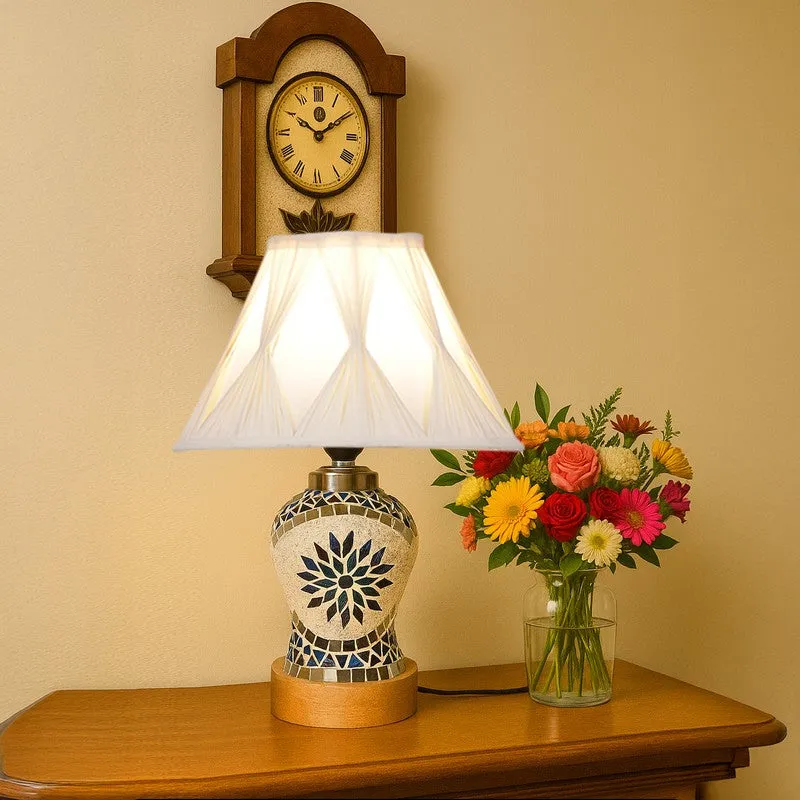 Floranira Smocked Wooden Table Lamp - Multicolor media 3