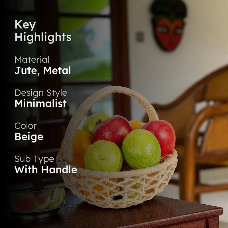 Fresh Nest (Jute,Metal) Fruit Basket media 2
