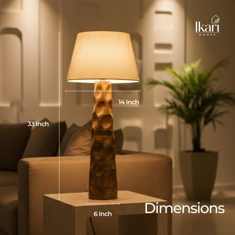 Sculpted White Mango Wood Floor Lamp media 13