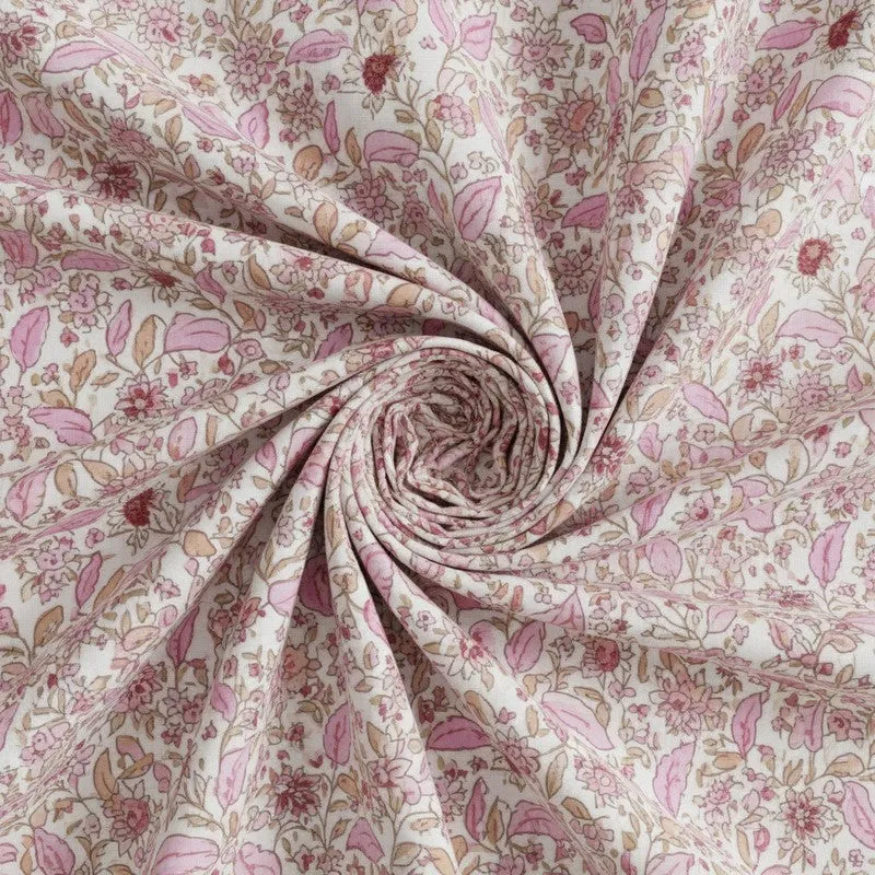 Rigavo Floral Cotton Bedsheet (Pink) - 160 TC media 5