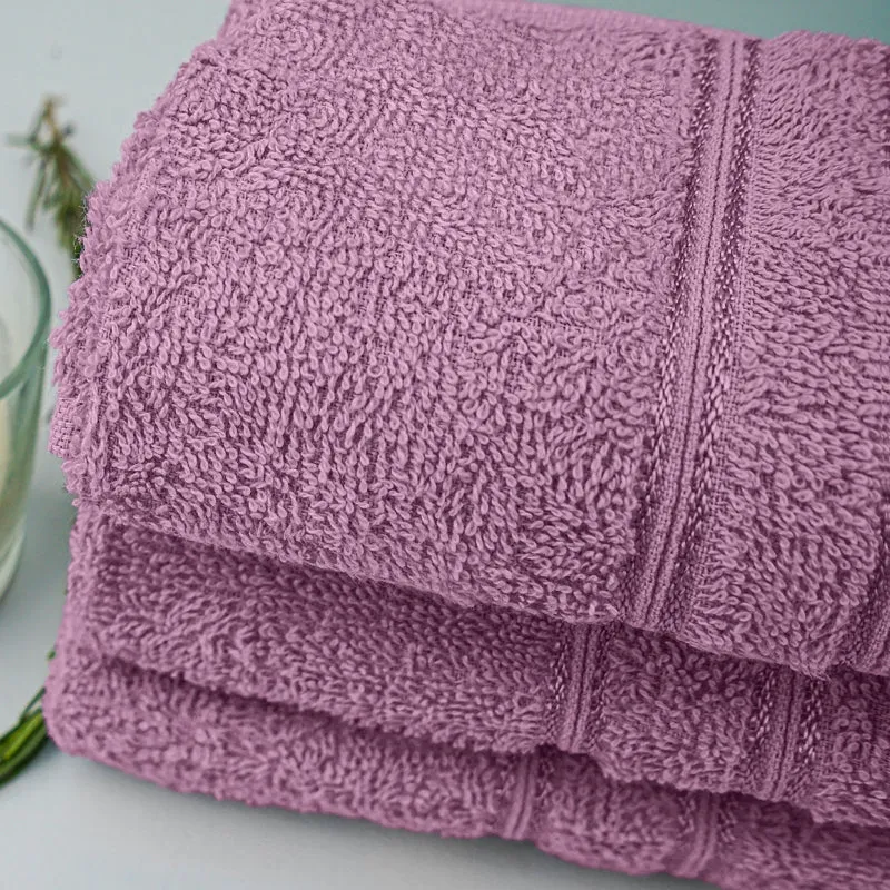 Micro Cotton LuxeDry Soothe Face Towel (Purple) - Set Of Four media 5