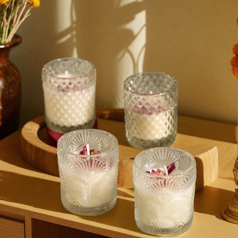 Marble Aura Candle - Set Of Four