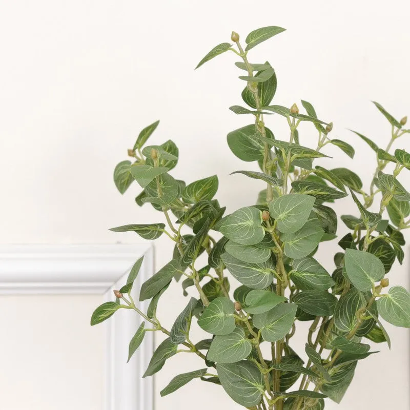 Artificial Natural Looking Pothos Big Plant With Black Fiber Pot (Green) - 1.4 Feet media 6