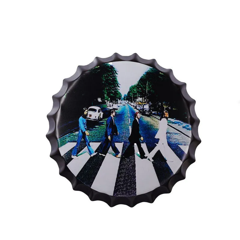 The Beatles Abby Road Bottle Cap Metal Wall Accent media 3