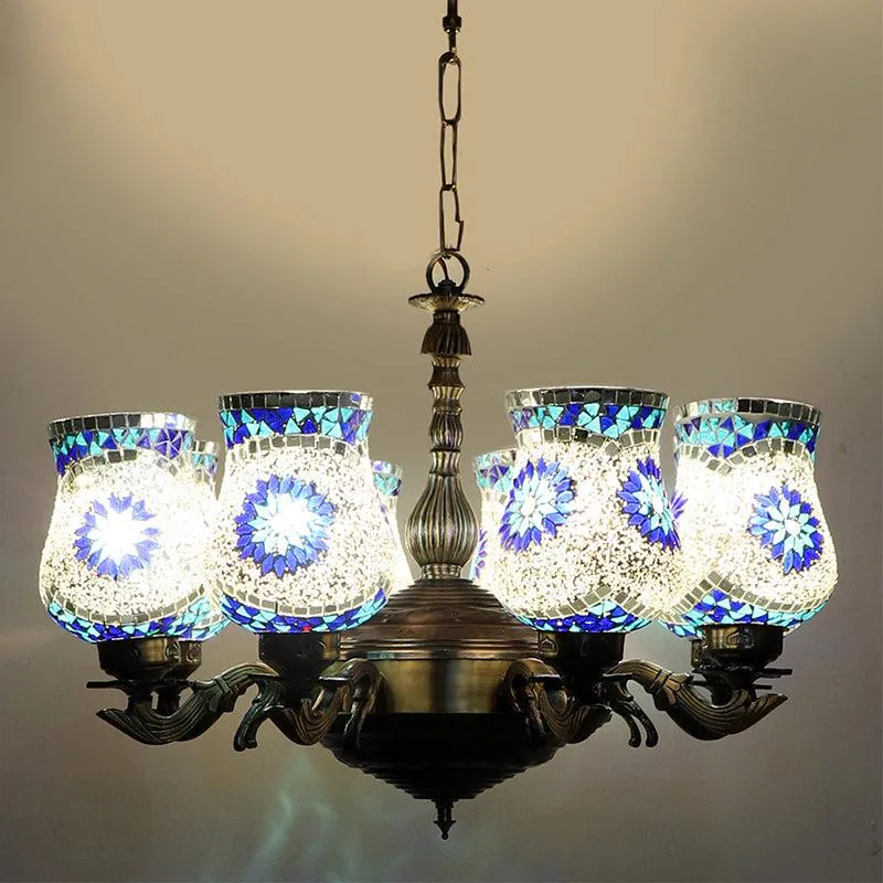 Prita Vilona Mosaic Golden Antique Ceiling Lamp media 1