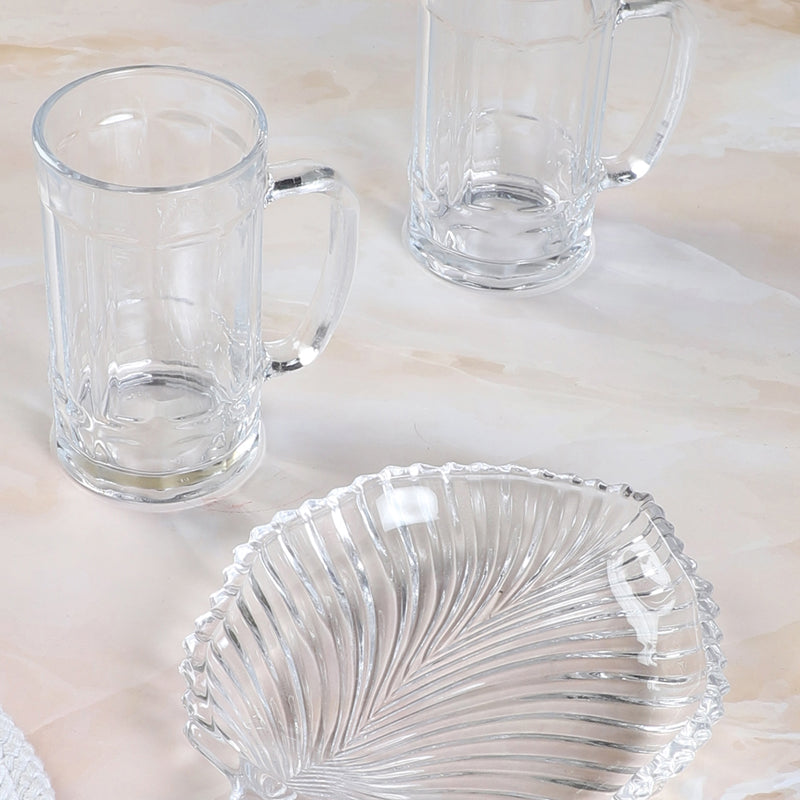 Hili (250 ML) Beer Glass & Snack Plate Combo - Three Piece Set