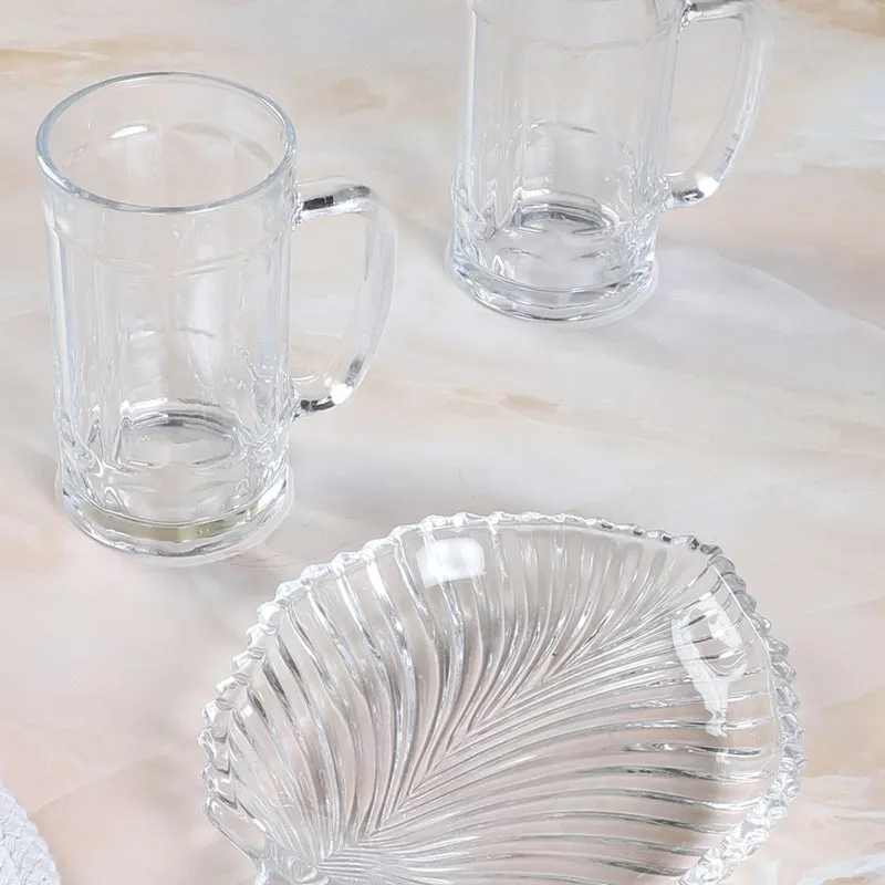 Hili (250 ML) Beer Glass & Snack Plate Combo - Three Piece Set media 1