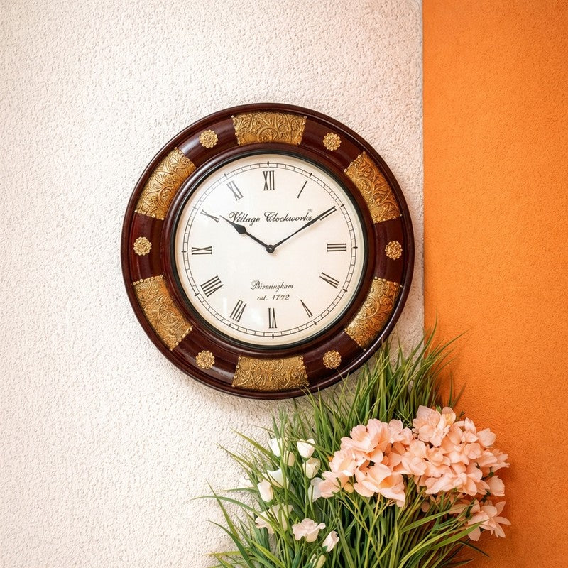 BoldHour Accent Wooden Wall Clock