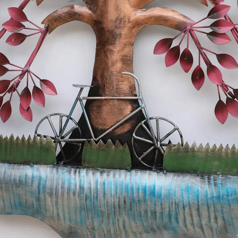 Cycle Under Tree Iron Wall Accent media 5