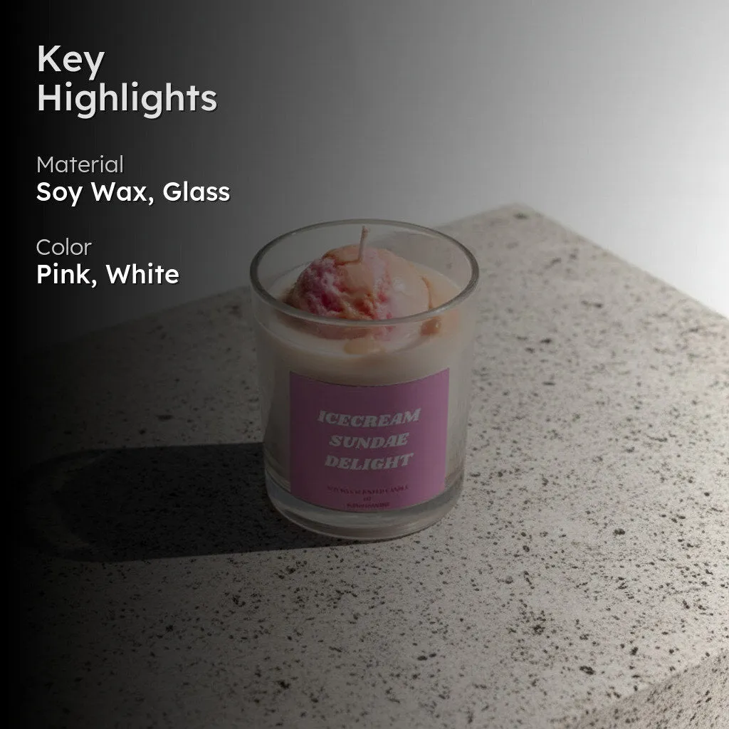 Ice Cream Sundae Scented Candle - Strawberry media 2